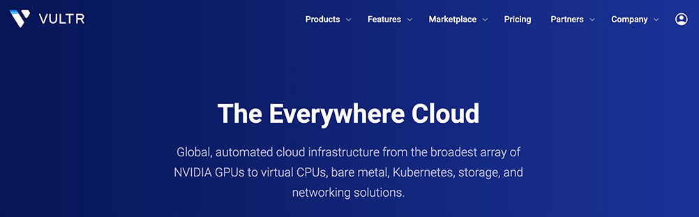 Vultrのファーストビュー画像