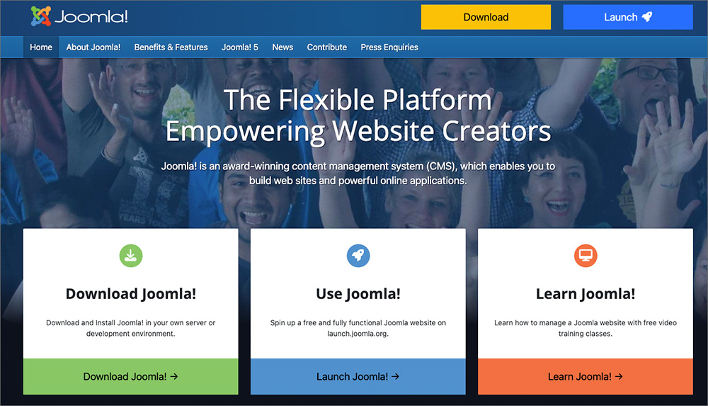 Joomla!のファーストビュー画像